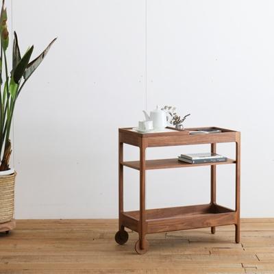 ふるさと納税 大川市 国産家具 DAHLIA ワゴン ウォールナット【BENCA