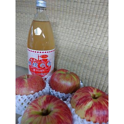 ふるさと納税 鏡石町 ワタナベフルーツファームのりんごとりんごジュース(1000ml)詰合せ 3kg箱