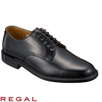 ふるさと納税 加茂市 REGAL 2504 NAT ビジネスシューズ プレーントゥ ブラック 23.5センチ