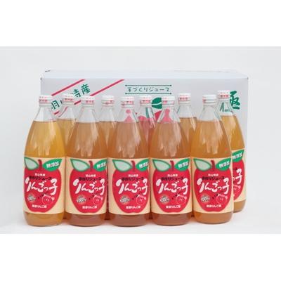 ふるさと納税 二本松市 羽山りんごジュース 無添加 果汁100%(ふじ) 1000ml 10本セット