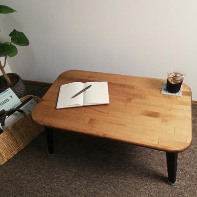 ふるさと納税 守口市 天然木 トースト 折りたたみローテーブル