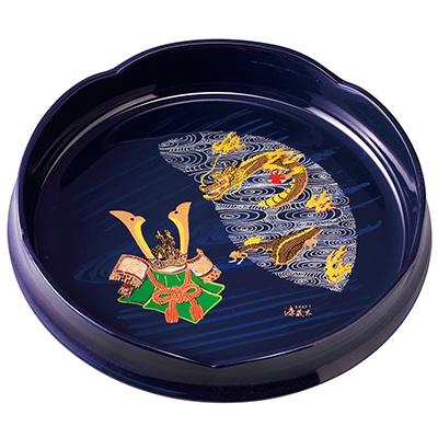 ふるさと納税 海南市 紀州漆器 菓子鉢 青杢目 雲龍兜