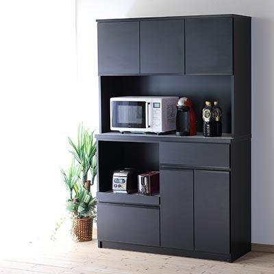 ふるさと納税 大川市 食器棚 幅116cm ナポリ[カラー:エレガンスブラック]フルカスタム仕様