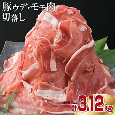 ふるさと納税 日南市 宮崎県産豚ウデ・モモ肉切り落としセット(計3.12kg)