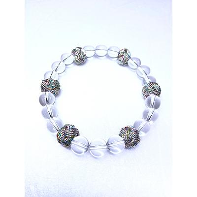 ふるさと納税 伊賀市 (組紐×水晶)ブレスレット 八千代銀