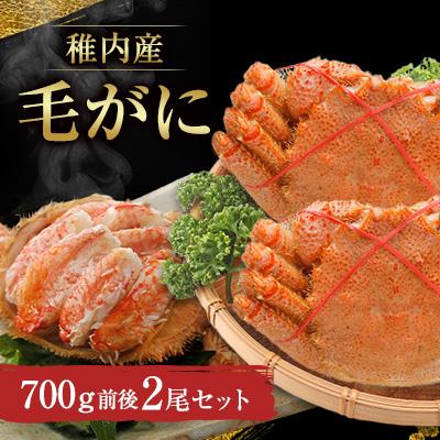 ふるさと納税 稚内市 稚内産 毛がに 700g前後2尾セット