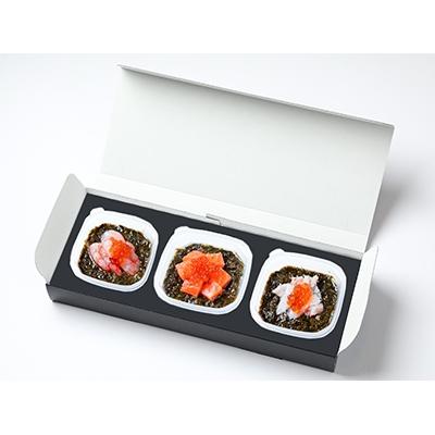 ふるさと納税 越前町 越前 海鮮ぶっかけの具 3種(かに・サーモン・甘えび)