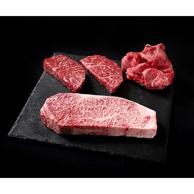ふるさと納税 上三川町 とちおとめ牛 肩・バラ・モモ合わせ薄切り250g&amp;ロースステーキ250g&amp;モモステーキ300gセット