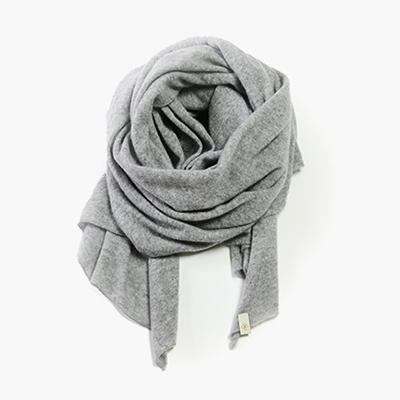 ふるさと納税 忠岡町 日本製 BABY CASHMERE STOLE(150cm×60cm) グレー