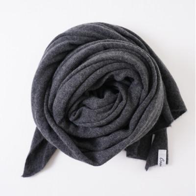 ふるさと納税 忠岡町 日本製 BABY  CASHMERE STOLE(150cm×60cm)　チャコールグレー |  | 03