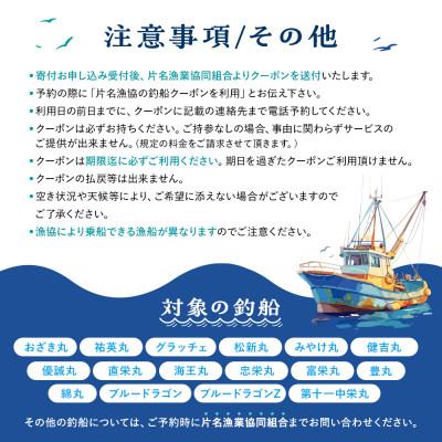 ふるさと納税 南知多町 片名漁協　釣り船　クーポン券　9,000円 |  | 02