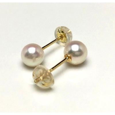 ふるさと納税 志摩市 アコヤ真珠ピアス  5.0〜5.5ミリ　高品質パール　K18(18金) |  | 02