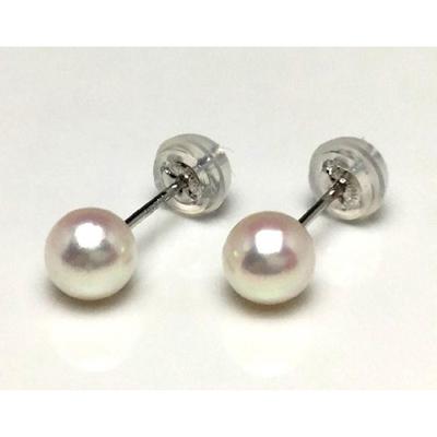ふるさと納税 志摩市 アコヤ真珠ピアス 5.0〜5.5ミリ 高品質パール Pt900 (プラチナ900)