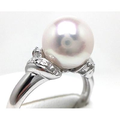 ふるさと納税 志摩市 アコヤ真珠リング 9.0〜9.5ミリ 高品質パール シルバー サイズ 7〜20号(ご指定ください)