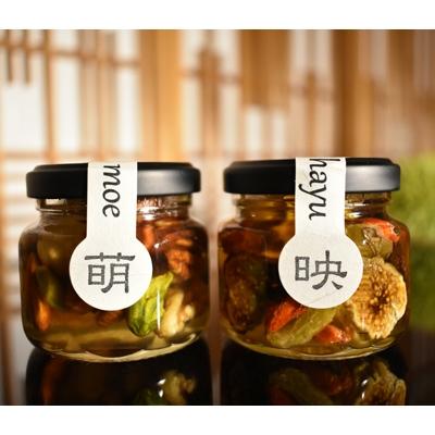ふるさと納税 高野町 ナッツ・ドライフルーツの蜂蜜漬 峠プレミアム小瓶2種セット[萌(MOE)・映(HAYU)](高野町)