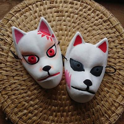 ふるさと納税 阿賀町 狐面の絵付け体験チケット 1名様分