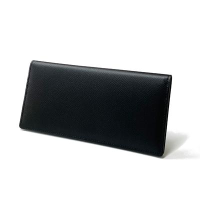 ふるさと納税 葛飾区 ASUMEDERU ハンドメイド ドイツ製牛革 スリム束入コンビカラー ブラック