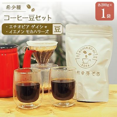 ふるさと納税 大垣市 焙煎当日に発送!エチオピア ゲイシャ&amp;イエメン モカハラズ 各200g [豆のまま]