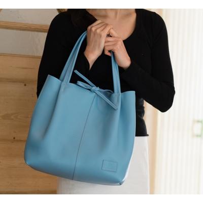 ふるさと納税 旭市 日本製 バレンシアトートバッグ ターコイズブルー