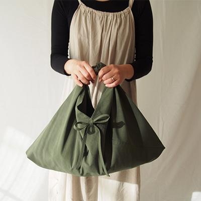 ふるさと納税 田原本町 あづま袋(エコバッグ) カラー:カーキ Lサイズ1セット