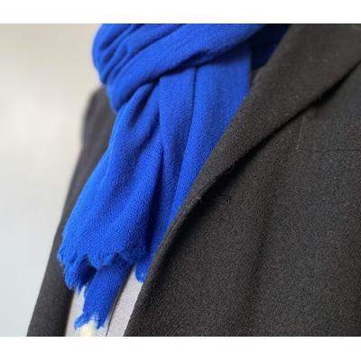 ふるさと納税 八王子市 羽のように軽いエアリーウールストール(ブルー)