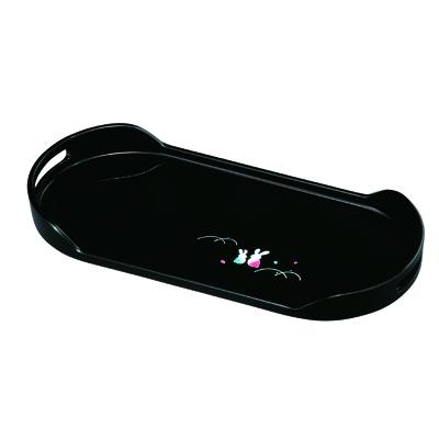 ふるさと納税 海南市 紀州漆器 コーヒートレー お盆 黒 蒔絵うさぎ