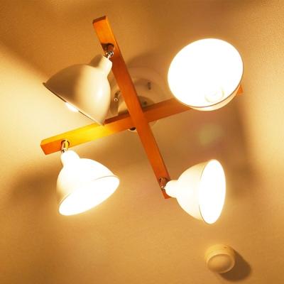 ふるさと納税 多可町 ウッドバーシーリングライト リモコン 天井照明 LED電球色付属 照明器具 北欧 電球付きの画像