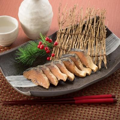 ふるさと納税 越前町 [越前海岸・美味直送シリーズ]鯖へしこ半身5パック(弱アルカリ性ピロール米糠使用)