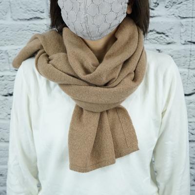 ふるさと納税 富士川町 カシミヤ100%マフラー(キャメル)