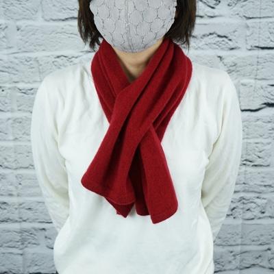 ふるさと納税 富士川町 カシミヤ100%マフラー(ワイン)