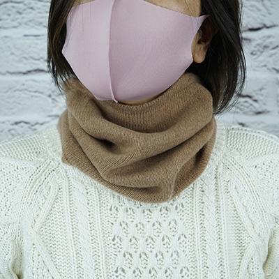 ふるさと納税 富士川町 カシミヤ100%ネックウォーマー(キャメル)