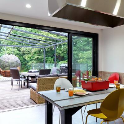 ふるさと納税 南丹市 一棟貸し/貸別荘/グランピング/ペット同伴OK ミヤマテラス別館[リバーフロント]宿泊券 1〜4名様