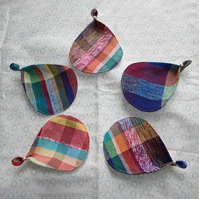 ふるさと納税 河合町 さをり織り しずくちゃん5枚セット