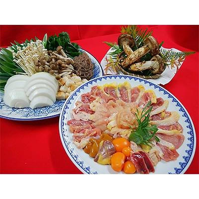 ふるさと納税 亀岡市 期間限定 京都・亀岡の特上シャモすき焼きと特上松茸セット 2〜3人前<丹波四季菜料理 宮本屋>
