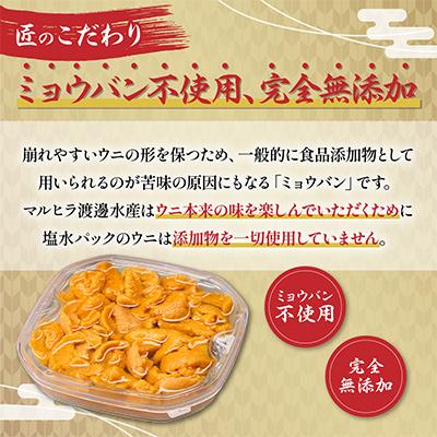 ふるさと納税 登別市 無添加 塩水蝦夷ばふんうに 100g×5pの画像