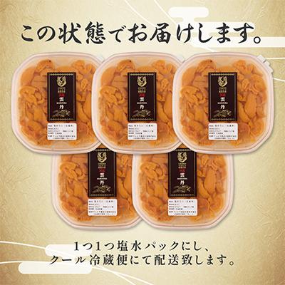 ふるさと納税 登別市 無添加 塩水蝦夷ばふんうに 100g×5pの画像