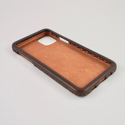 ふるさと納税 七尾市 [iPhone13pro用]本革ケース/ダークブラウン/ハンドメイド