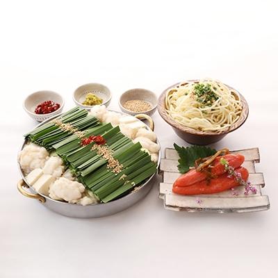 ふるさと納税 北九州市 [かば田×もつ鍋一藤]一藤もつ鍋醤油味(2〜3人前)とかば田の昆布漬辛子明太子 KB17-S15