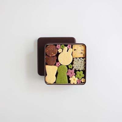 ふるさと納税 藤井寺市 しあわせの宝石箱 古墳&amp;うさぎのいろいろクッキー缶(L)