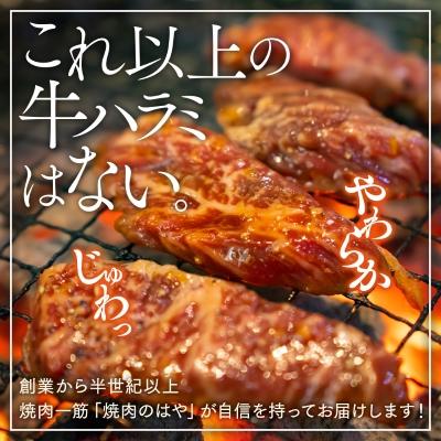 ふるさと納税 和泉市 「50年の技が光る」 牛肉ハラミ 1.4kg (350g×4) 老舗焼肉店秘伝のタレ仕込み |  | 01