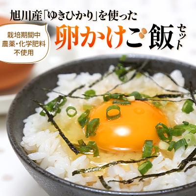 ふるさと納税 旭川市 [卵かけご飯セット]旭川産ゆきひかり 米 卵 醤油 _00313