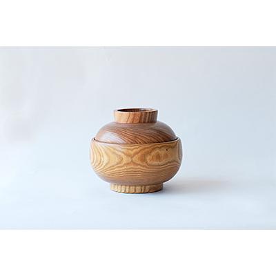 ふるさと納税 旭川市 木で作った「どんぶり(ふた付)」2個セット_00500の画像
