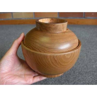 ふるさと納税 旭川市 木で作った「どんぶり(ふた付)」2個セット_00500の画像