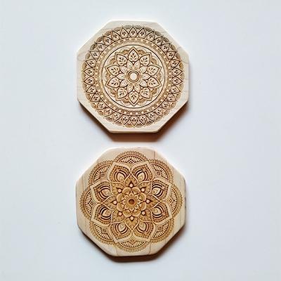 ふるさと納税 津野町 曼陀羅アートコースター 2枚セット