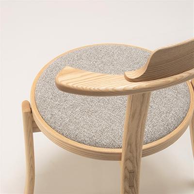 ふるさと納税 旭川市 旭川家具 カンディハウス ルントオム チェアー(座張) 北海道タモNF/ブレンドLGY_00795_3