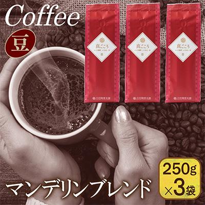 ふるさと納税 泉佐野市 真ごころブレンド 250g×3袋/豆 099H1844