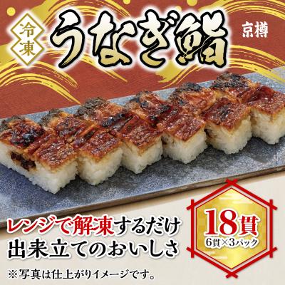 ふるさと納税 船橋市 冷凍 うなぎ鮨(6貫) 3本セット