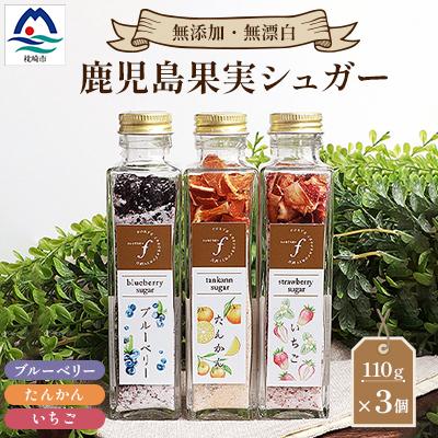 ふるさと納税 枕崎市 ふぉるて鹿児島果実シュガー いちご たんかん ブル―ベリー 砂糖 小瓶 fラボ A3-158 | 