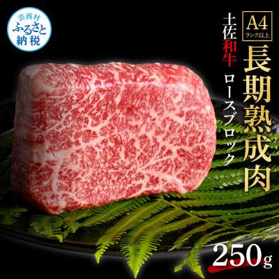 ふるさと納税 芸西村 エイジング工法 熟成肉 土佐和牛 特選ロースブロック250g(冷凍)