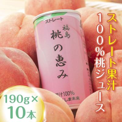 ふるさと納税 伊達市 福島県産桃100%ジュース「桃の恵み」10本セット